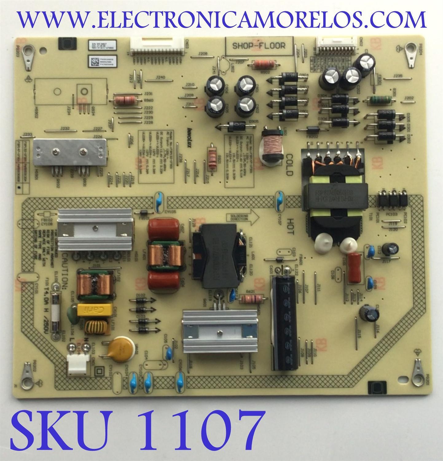 FUENTE ORIGINAL PARA TV VIZIO / NUMERO DE PARTE B0004Z000  / FSP147-1FS01 / P650D308DB / PXZ50233HB / WS 09627 / 019OC1470600 / PANEL V650DJ4-D03 / MODELO V655-J09 LINIG2	